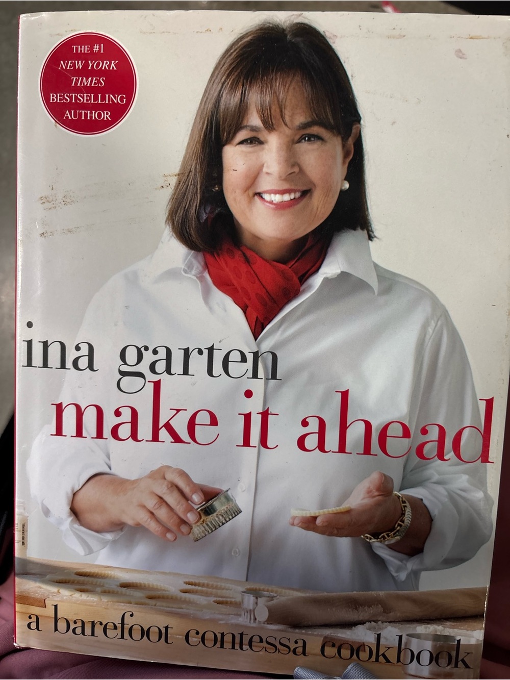 Ina Garten "Make It Ahead" Cookbook - White & Red Cover